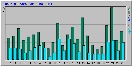 Hourly usage for June 2024