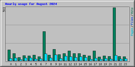 Hourly usage for August 2024