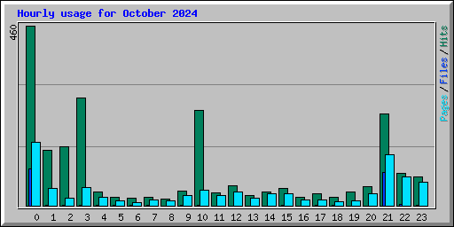 Hourly usage for October 2024