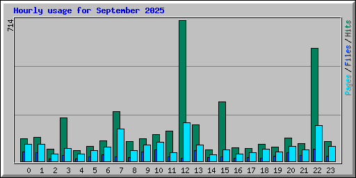 Hourly usage for September 2025